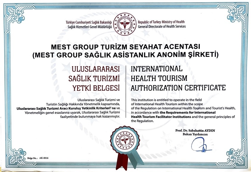 Uluslararası Sağlık Turizmi Yetki Belgesi